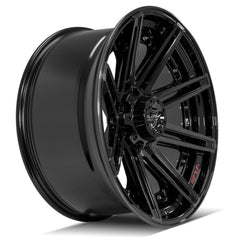 22x10 5x5" & 5x5.5" Gloss Black with Brushed Face & Tinted Clear for Dodge Ram 1500 1994-2010-13