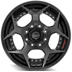 20x10 8x170mm Gloss Black with Brushed Face & Tinted Clear for Ford Excursion 2000-2005-91