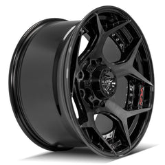 20x10 8x170mm Gloss Black with Brushed Face & Tinted Clear for Ford Excursion 2000-2005-93