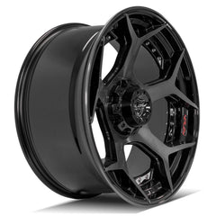 22x10 5x5" & 5x5.5" Gloss Black with Brushed Face & Tinted Clear for Dodge Ram 1500 1994-2010-103