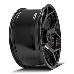 22x10 5x5" & 5x5.5" Gloss Black with Brushed Face & Tinted Clear for Dodge Ram 1500 1994-2010-104