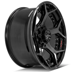 22x10 8x180mm Gloss Black with Brushed Face & Tinted Clear for Chevrolet Silverado 2500 HD 2011-2023-113