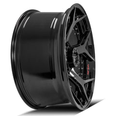 22x10 8x180mm Gloss Black with Brushed Face & Tinted Clear for Chevrolet Silverado 2500 HD 2011-2023-114