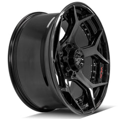 22x10 8x6.5" Gloss Black with Brushed Face & Tinted Clear for Chevrolet Avalanche 2500 2002-2007-118