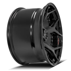 22x12 5x5" & 5x5.5" Gloss Black with Brushed Face & Tinted Clear for Dodge Ram 1500 1994-2010-124