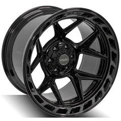 20x12 6x135mm & 6x5.5" Gloss Black with Brushed Face & Tinted Clear for Ford Expedition 2003-2023-147