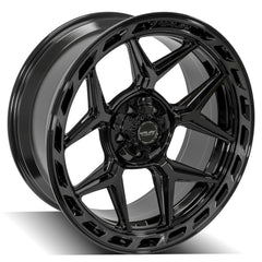 22x10 5x5" & 5x5.5" Gloss Black with Brushed Face & Tinted Clear for Dodge Ram 1500 1994-2010-152