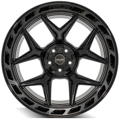 22x12 5x5" & 5x5.5" Gloss Black with Brushed Face & Tinted Clear for Dodge Ram 1500 1994-2010-156