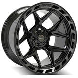 22x12 6x135mm & 6x5.5" Gloss Black with Brushed Face & Tinted Clear for Ford Expedition 2003-2023-160