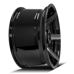 20x10 6x135mm & 6x5.5" Gloss Black with Brushed Face & Tinted Clear for Ford Expedition 2003-2023-174