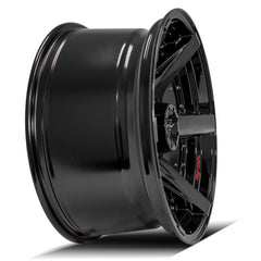 20x10 8x170mm Gloss Black with Brushed Face & Tinted Clear for Ford Excursion 2000-2005-179
