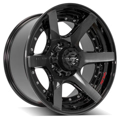 20x10 8x6.5" Gloss Black with Brushed Face & Tinted Clear for Chevrolet Avalanche 2500 2002-2007-185