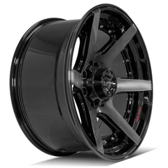 22x10 8x170mm Gloss Black with Brushed Face & Tinted Clear for Ford Excursion 2000-2005-203