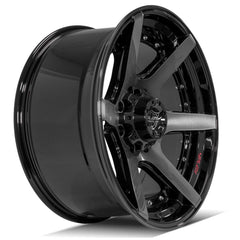 22x10 8x180mm Gloss Black with Brushed Face & Tinted Clear for Chevrolet Silverado 2500 HD 2011-2023-208