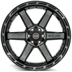 22x10 6x135mm & 6x5.5" Gloss Black with Brushed Face & Tinted Clear for Ford Expedition 2003-2023-246