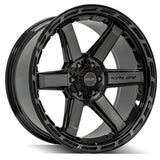 22x10 6x135mm & 6x5.5" Gloss Black with Brushed Face & Tinted Clear for Ford Expedition 2003-2023-245