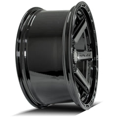 22x10 6x135mm & 6x5.5" Gloss Black with Brushed Face & Tinted Clear for Ford Expedition 2003-2023-249