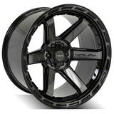 22x12 6x135mm & 6x5.5" Gloss Black with Brushed Face & Tinted Clear for Ford Expedition 2003-2023-255