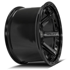 22x12 6x135mm & 6x5.5" Gloss Black with Brushed Face & Tinted Clear for Ford Expedition 2003-2023-259