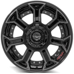 20x10 5x5" & 5x5.5" Gloss Black with Brushed Face & Tinted Clear for Dodge Ram 1500 1994-2010-266