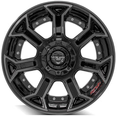 20x10 6x135mm & 6x5.5" Gloss Black with Brushed Face & Tinted Clear for Ford Expedition 2003-2023-271