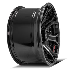20x10 6x135mm & 6x5.5" Gloss Black with Brushed Face & Tinted Clear for Ford Expedition 2003-2023-274
