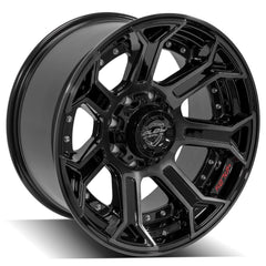 20x10 8x6.5" Gloss Black with Brushed Face & Tinted Clear for Chevrolet Avalanche 2500 2002-2007-282