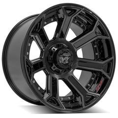 22x12 6x135mm & 6x5.5" Gloss Black with Brushed Face & Tinted Clear for Ford Expedition 2003-2023-310