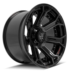 22x12 6x135mm & 6x5.5" Gloss Black with Brushed Face & Tinted Clear for Ford Expedition 2003-2023-313