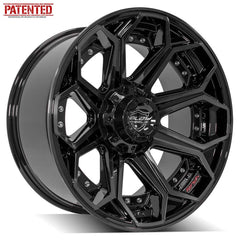  20x10 6x135mm & 6x5.5" Gloss Black with Brushed Face & Tinted Clear for Ford Expedition 2003-2023-335