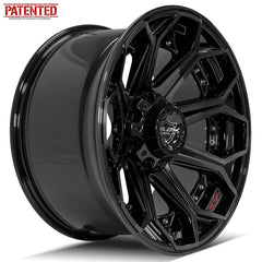  20x10 6x135mm & 6x5.5" Gloss Black with Brushed Face & Tinted Clear for Ford Expedition 2003-2023-338