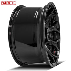  20x10 6x135mm & 6x5.5" Gloss Black with Brushed Face & Tinted Clear for Ford Expedition 2003-2023-339