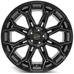 22x12 5x5" & 5x5.5" Gloss Black with Brushed Face & Tinted Clear for Dodge Ram 1500 1994-2010-406