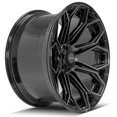 24x12 6x135mm & 6x5.5" Gloss Black with Brushed Face & Tinted Clear for Ford Expedition 2003-2023-413