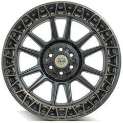 es 4PS12 20x9 6x120mm Satin Machined with Bronze for Chevrolet Colorado 2015-2023-501