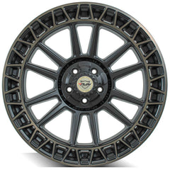 es 4PS12 22x9 5x5" & 5x5.5" Satin Machined with Bronze for Dodge Ram 1500 1994-2010-526