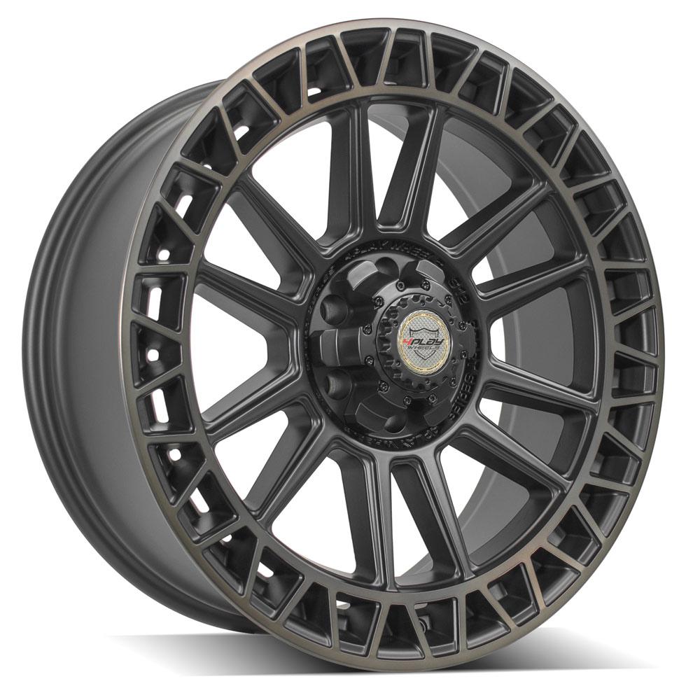 es 4PS12 22x9 6x135mm & 6x5.5" Satin Machined with Bronze for Ford Expedition 2003-2023-530
