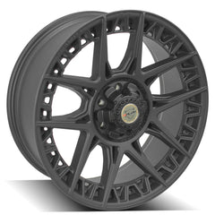 es 4PS50 22x9 6x135mm & 6x5.5" Satin Black Wheel for Ford Expedition 2003-2023-572