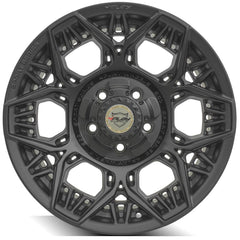 es 4PS60 17x9 5x5" & 5x5.5" Satin Black Wheel for Dodge Ram 1500 1994-2010-576