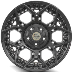 es 4PS60 18x9 5x5" & 5x5.5" Satin Black Wheel for Dodge Ram 1500 1994-2010-581