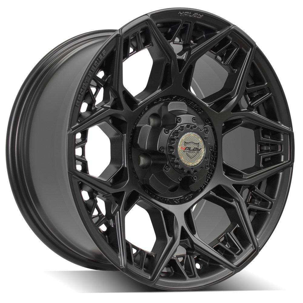 es 4PS60 18x9 5x5" & 5x5.5" Satin Black Wheel for Dodge Ram 1500 1994-2010-580