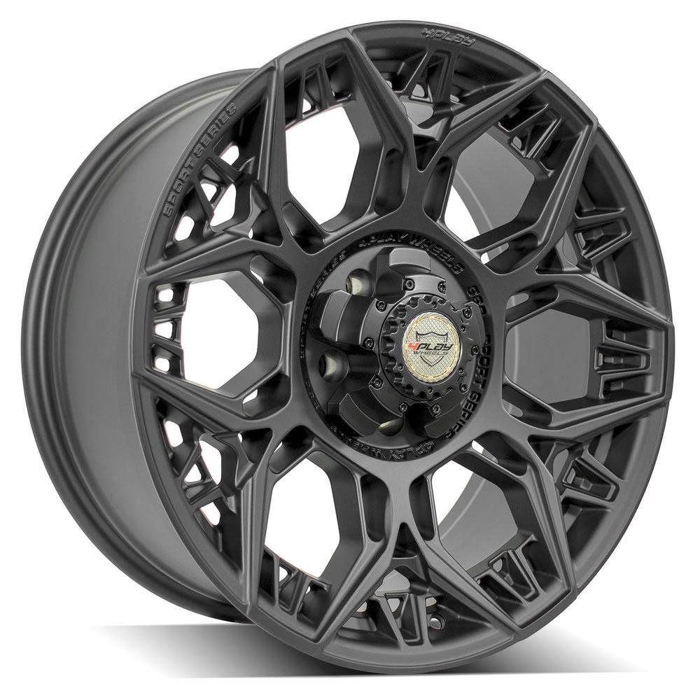 es 4PS60 20x9 5x5" & 5x5.5" Satin Black Wheel for Dodge Ram 1500 1994-2010-590