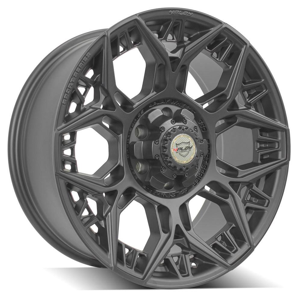 es 4PS60 20x9 6x135mm & 6x5.5" Satin Black Wheel for Ford Expedition 2003-2023-600