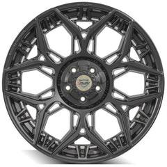 es 4PS60 22x9 5x5" & 5x5.5" Satin Black Wheel for Dodge Ram 1500 1994-2010-606