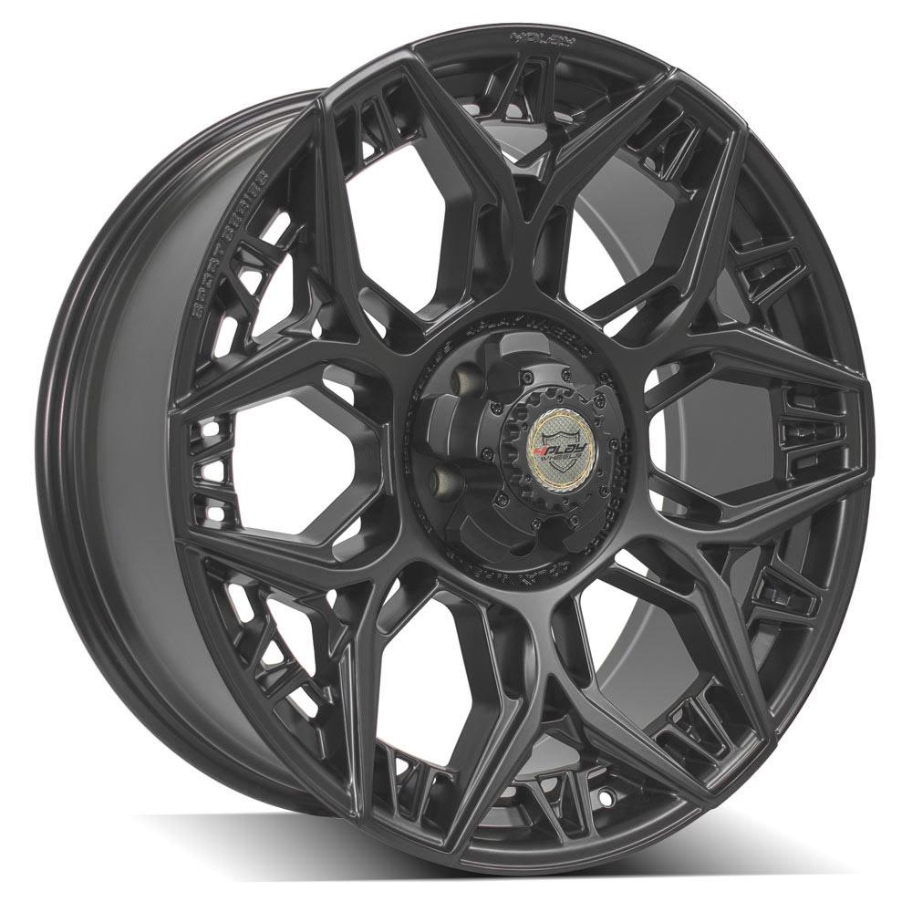 es 4PS60 22x9 5x5" & 5x5.5" Satin Black Wheel for Dodge Ram 1500 1994-2010-605