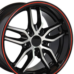 17" Replica Wheel CV18A Fits Chevrolet Corvette - C7 Stingray- Design Three-Image-2