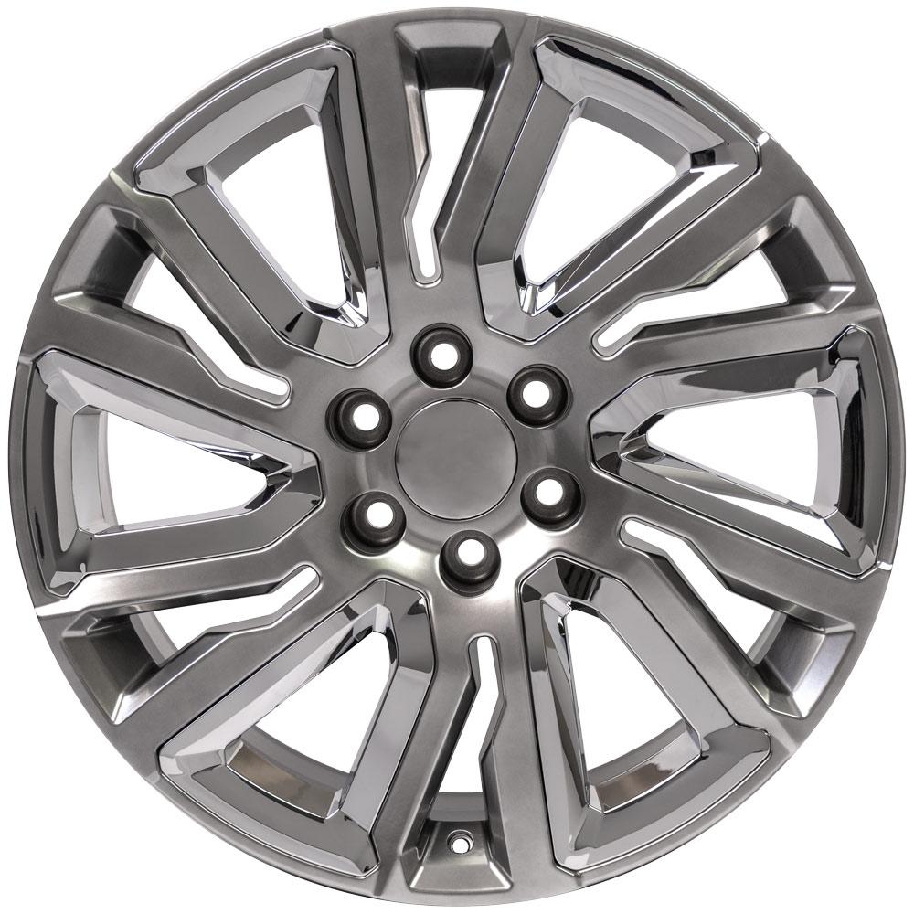 22" Replica Wheel CV39 Fits GMC Sierra- Design Four-Image-1