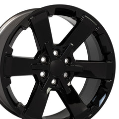 22" Replica Wheel fits Chevy Silverado Rally - CV41B Black 22x9- Design One-Image-3