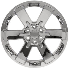 22" Replica Wheel fits Chevy Silverado Rally - CV41B Chrome 22x9- Design One-Image-1