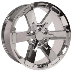22" Replica Wheel fits Chevy Silverado Rally - CV41B Chrome 22x9- Design One-Image-2